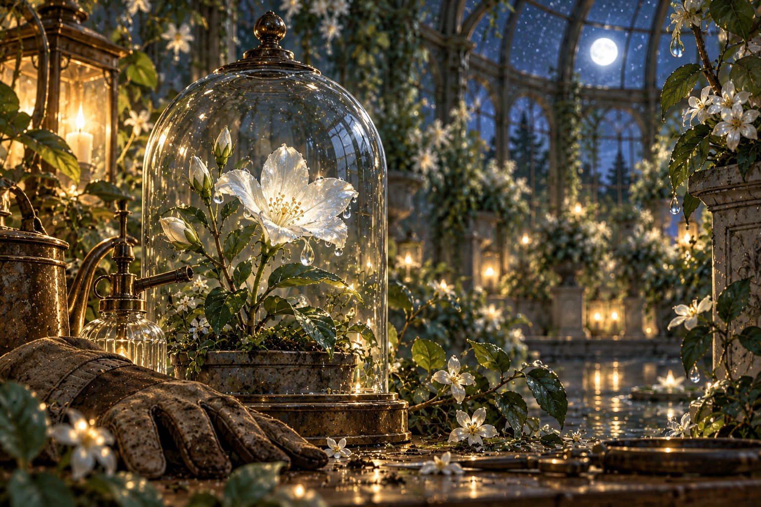 The flower that opens at midnight concept scene